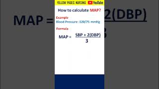 MAP  Mean Arterial Pressure  MAP Calculation [upl. by Gabriele]