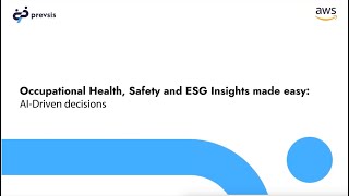 Occupational Health Safety and ESG Insights made easy AIDriven decisions [upl. by Namajneb]