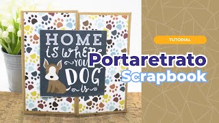 📒 TUTORIAL Cómo HACER un PORTARETRATO  Scrapbook [upl. by Hedda160]