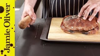 How To Prep Crab  Jamies Comfort Food  Pete Begg [upl. by Dnalra]