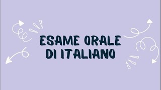 Esame orale di italiano  A1 [upl. by Dove]