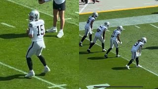 GARDNER MINSHEW RAIDERS RECEIVERS GET READY IN DENVER FOR BRONCOS BOWERS MEYERS amp TUCKER READY [upl. by Lehcear]