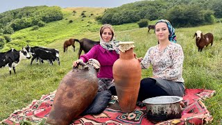 IRAN Nomad Life Secrets and Making Home made Butter From Yogurt [upl. by Ecyla]