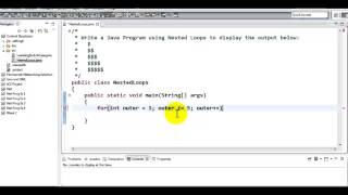 Using Nested Loops  Java Tutorial [upl. by Kolodgie]