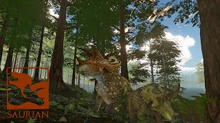 TRIKE NESTING WAS A HASSLE BUT THE POTATS ARE CUTE Trike Nesting Saurian Gameplay [upl. by Ahsiat]