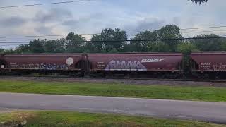 BNSF X2 PULLING GRAIN AND AUTO RACKS WESTWARD 07 07 24 [upl. by Enalb]