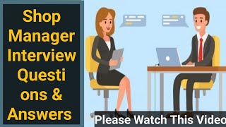 Shop Manager Interview Questions amp Answers  English Speaking Conversationjob [upl. by Hastie339]