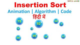 Insertion Sort in Hindi [upl. by Adoree327]