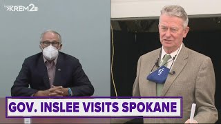 Gov Inslee visits Spokane to talk the COVID19 situation and more top stories on KREM2 News at 5 p [upl. by Cassell]