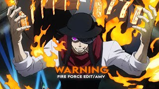 Fire Force  Joker 4K EditAMV  Warning ⚠️ Quick [upl. by Amsden514]