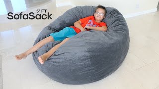 SofaSack  5 ft Memory Foam  Bean Bag [upl. by Aihcats]