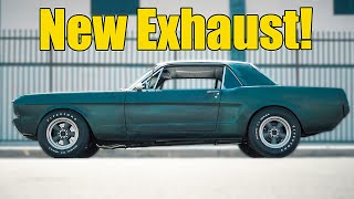 My 1965 Mustang Gets Loud Mufflers [upl. by Enneyehs587]