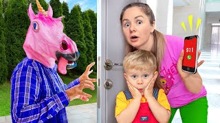 Whos At the Door  More Kids Videos by Diana and Roma Family [upl. by Eilraep]