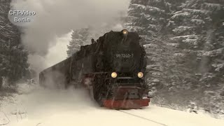 Wintermärchen bei den Harzer Schmalspurbahnen [upl. by Ahsehat]