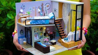 4 DIY Miniature Doll House Rooms [upl. by Suckram764]