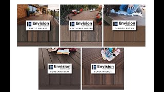 Brown composite decking colors  Envision Composite Decking [upl. by Dennard744]