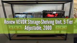 Review VEVOR Storage Shelving Unit 5Tier Adjustable 2000 lbs Capacity Heavy Duty Garage Shelves [upl. by Maidel]