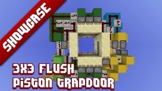 Minecraft Showcase 3x3 Flush trapdoor 550 blocks  Compact [upl. by Aremat104]