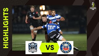 Highlights  Glasgow Warriors v Bath Rugby Round 4  EPCR Challenge Cup 202223 [upl. by Ajidahk]