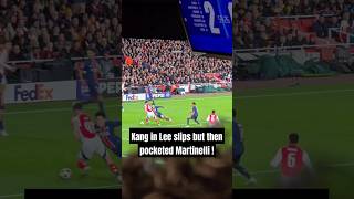 Kang In Lee slips but then pocketed Martinelli  football arsenal psg [upl. by Bertsche]