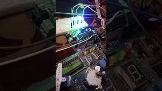 servo motor show response in three leds and buzzer every 45 deg leds microcontroller [upl. by Sivra]