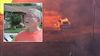 Couple witnesses crash that ignited pipeline near Houston Car goes up in the air [upl. by Ardnosak]