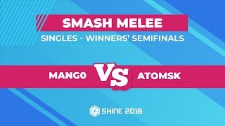 Mang0 vs Atomsk  Melee Singles Winners Semifinals  Shine 2018 [upl. by Denman]