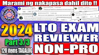 LTO EXAM REVIEWER 2024 FOR NON PROFESSIONAL DRIVERS LICENSE PART 3 [upl. by Dadelos533]