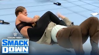 Ronda Rousey faces final judgment before attacking Adam Pearce  WWE on FOX [upl. by Airamanna]