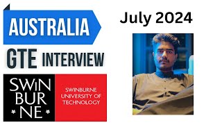 Swinburne University GTE Interview GST  GST Australia 2024  Masters in Australia [upl. by Shaylynn]