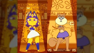 Ankha Dance VS Sandy Cheeks [upl. by Meehahs]