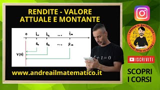 RENDITE  Valore attuale e montante  Matematica Finanziaria [upl. by Brian]