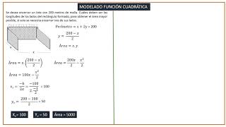 FUNCIÓN CUADRÁTICA MODELADO DE FUNCIONES [upl. by Roon]