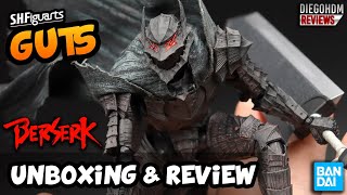 BERSERK GUTS Berserker Armor Heat of Passion SH Figuarts Bandai Unboxing e Review BR [upl. by Buford]