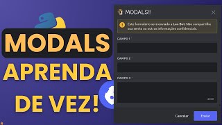 MODALS Formulários no Bot  Bot de Discord com Python [upl. by Gwen]