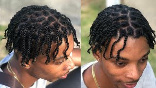 HighTop Fade Two Strand Twist Beginner Tutorial [upl. by Atinar]