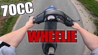 Piaggio ZIP WHEELIE  70ccm Roller Tuning  Piaggio Zip SSL 50 [upl. by Sackey690]