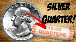 SILVER  UNC QUARTERS Coin Roll Hunting [upl. by Lanoil74]