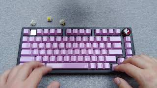 THOCKIEST keyboard build 2024 Gateron Milky Yellow Pro  Leobog Hi75  sound test [upl. by Analat]