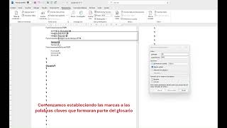 Creando un Glosario de términos o palabras clave en Word [upl. by Ikilisav200]