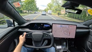 2022 Tesla Model S Plaid  POV Test Drive  060 [upl. by Nireil]