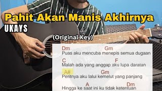 Pahit Akan Manis Akhirnya Ukays  Original Key D Minor Guitar Chord Tutorial amp Lirik [upl. by Three950]