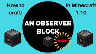 How to craft Observer Block [upl. by Idel530]