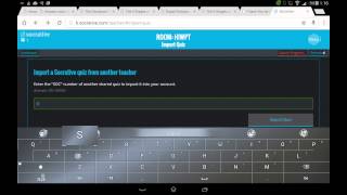 Socrative  Import Quiz Tutorial [upl. by Eiro]