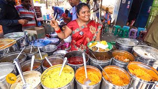 Hyderabad Famous Aunty Selling Unlimited NonVeg Thali Rs 120 Only l Hyderabad Street Food [upl. by Ramsdell]