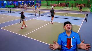 What 45 Pickleball Mixed vs Mens Doubles Looks Like [upl. by Yenahs]