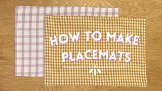 DIY PLACEMATS  Great for beginners  StepbyStep Tutorial [upl. by Treblah515]