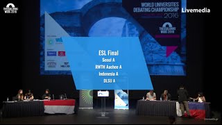 Thessaloniki WUDC 2016  Finals  ESL Final [upl. by Kiraa73]