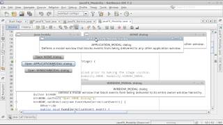 JavaFX example javafxstageModality [upl. by Eizeerb]