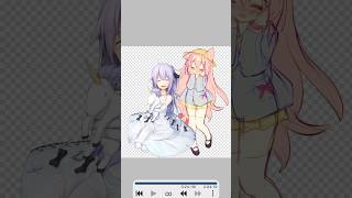 Drawing a cute couple of Unicorn and Kisaragi from Azur Lane unicorn kisaragi azurlane [upl. by Laersi]